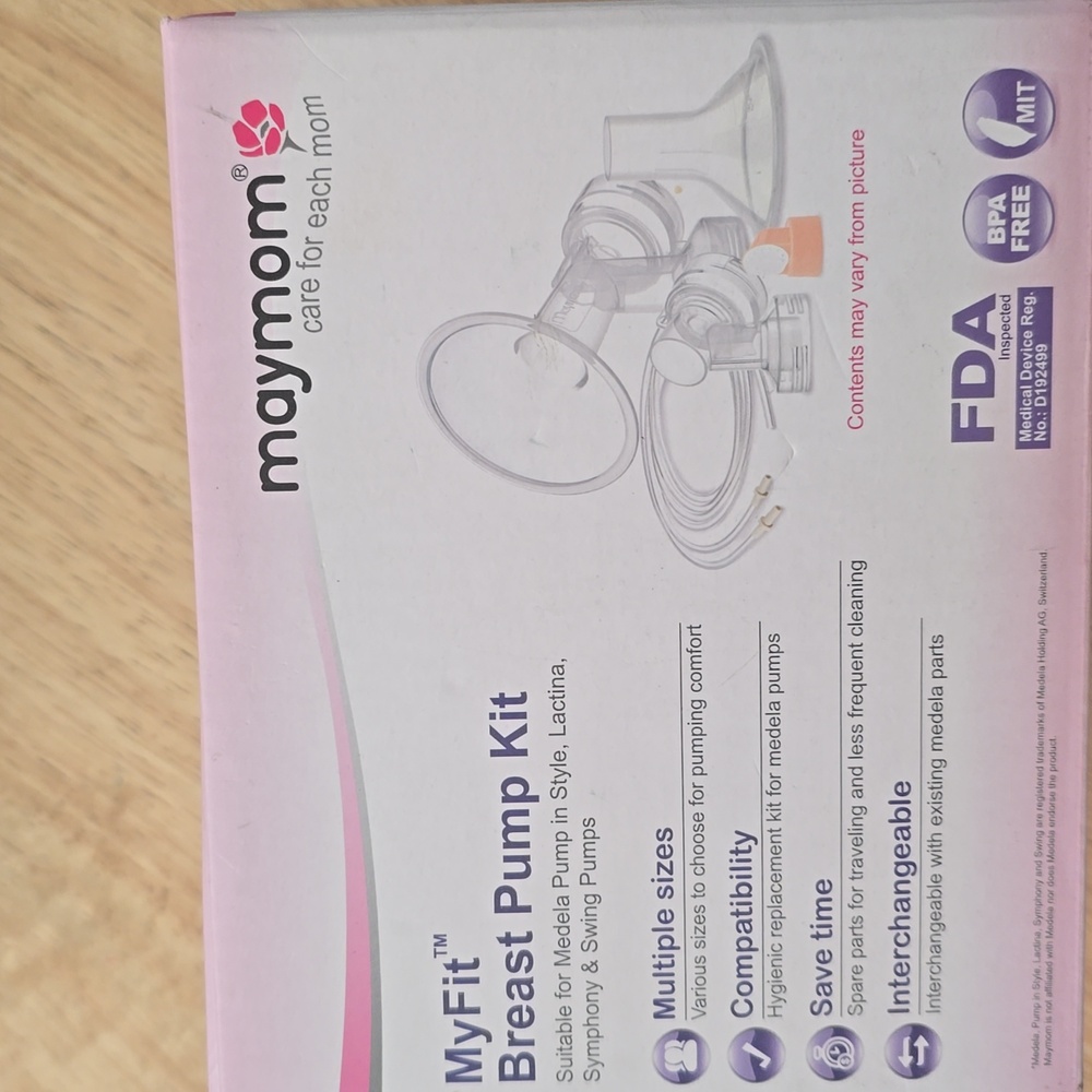 Breast Pump Kit - Wide Mouth Flanges w/peach duckbill, 19mm,